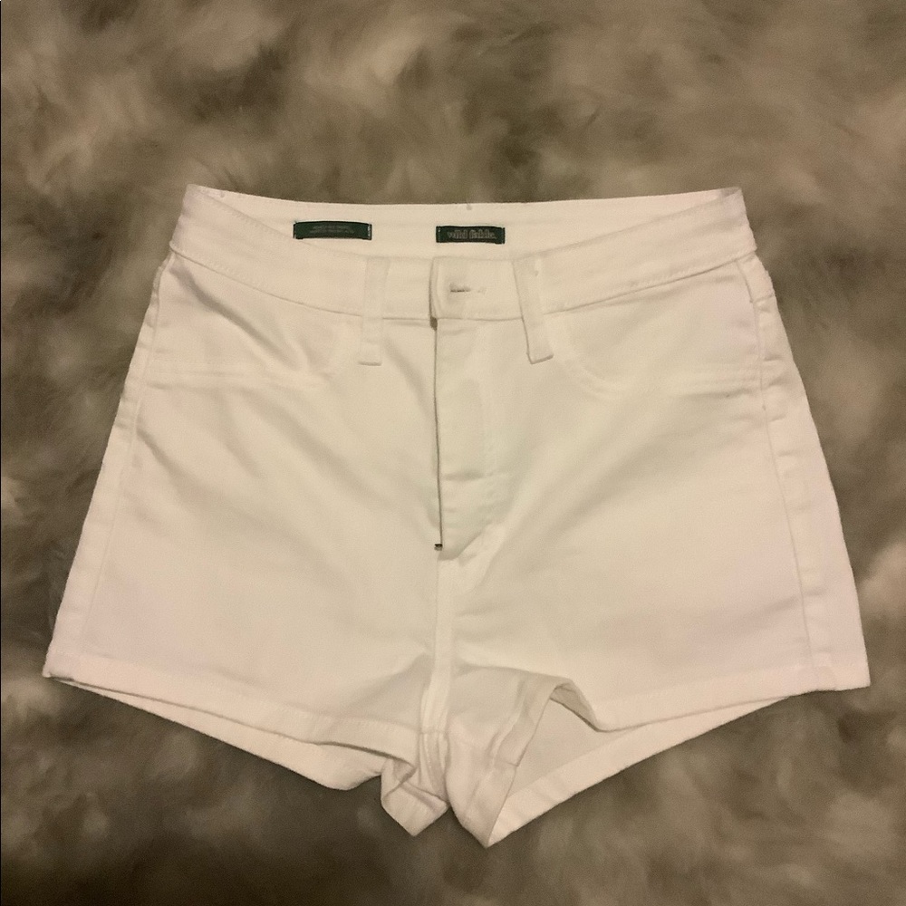White Jean Shorts
